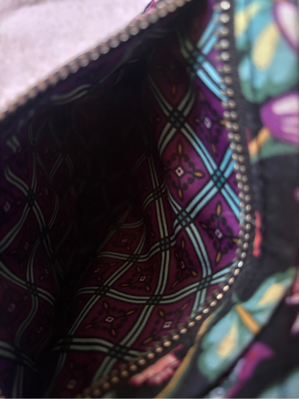 Vera Bradley Iconic Hipster Crossbody Bag Quilted Shoulder Purse Vines Floral - Picture 5 of 8